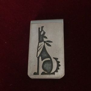 Sterling sliver coyote money clip